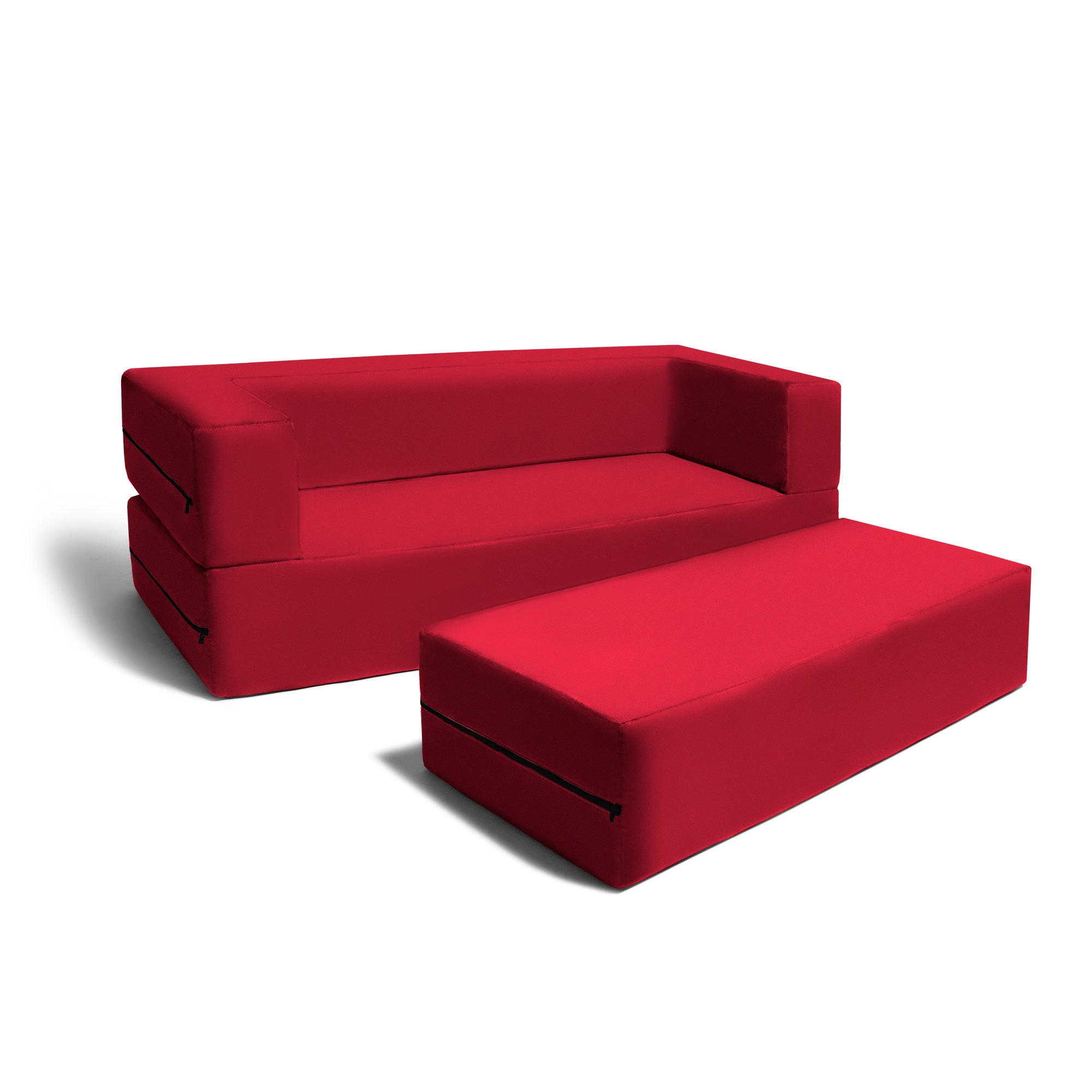 Kids Zipline Convertible Sofa & Large Ottoman