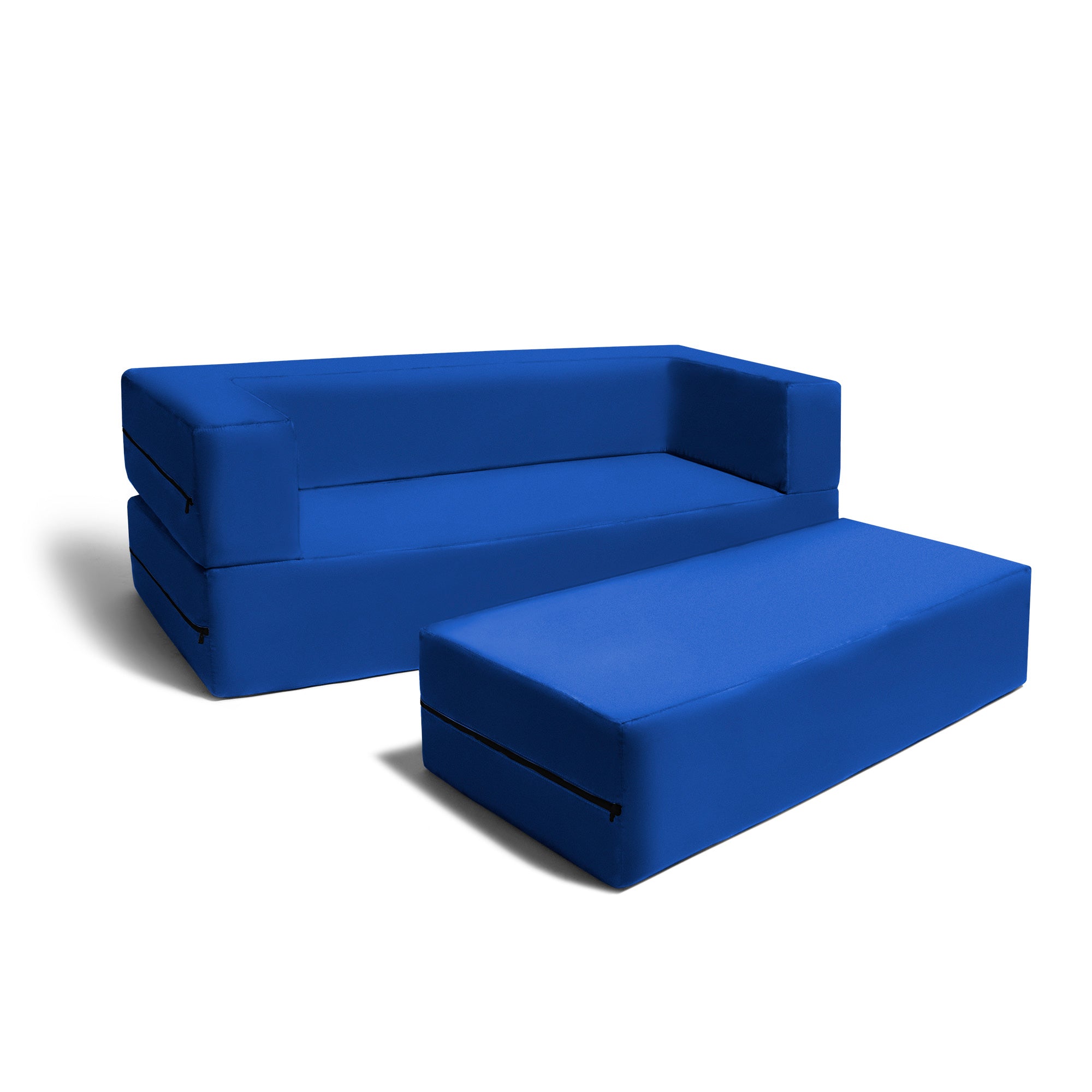 Kids Zipline Convertible Sofa & Large Ottoman