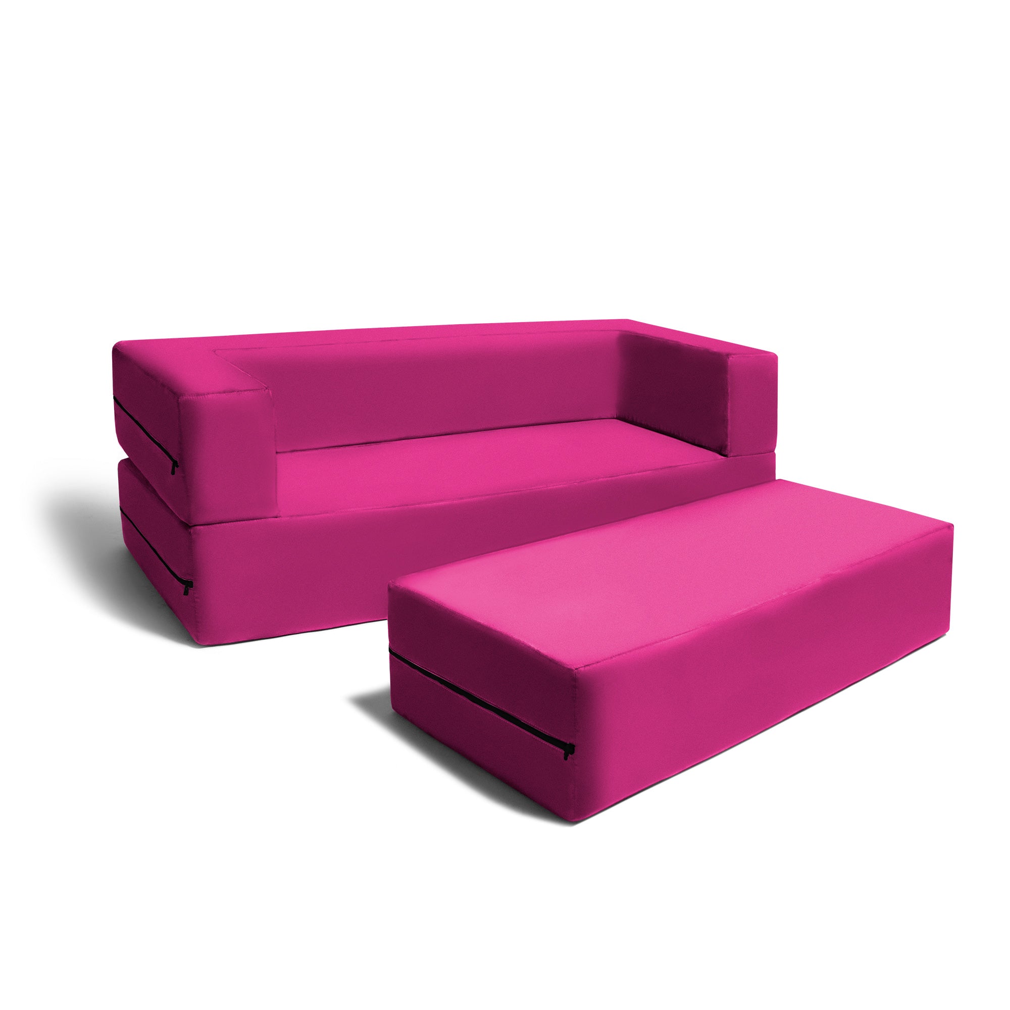 Kids Zipline Convertible Sofa & Large Ottoman