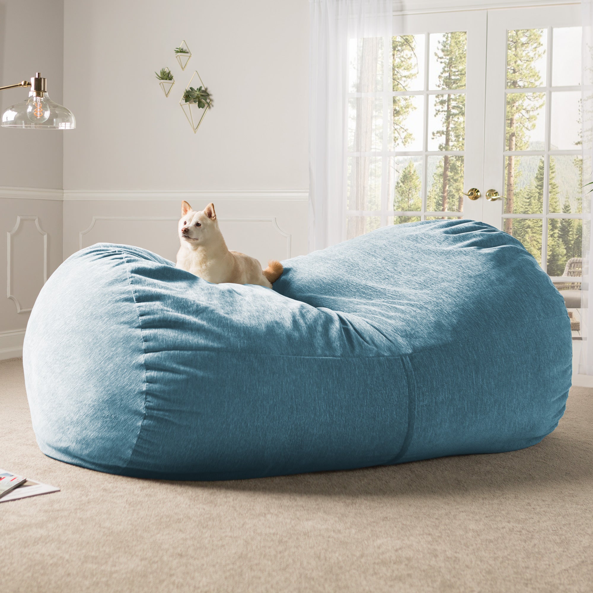Jaxx 7 Foot Giant Bean Bag Sofa with Premium Chenille Cover