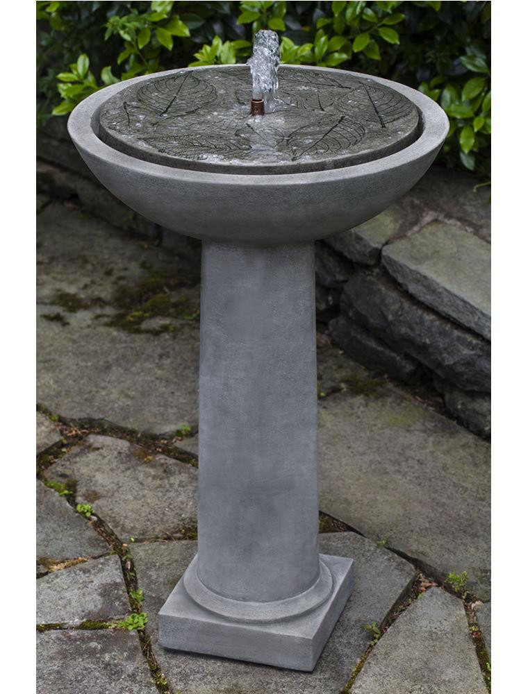 Hydrangea Leaves Birdbath Fountain