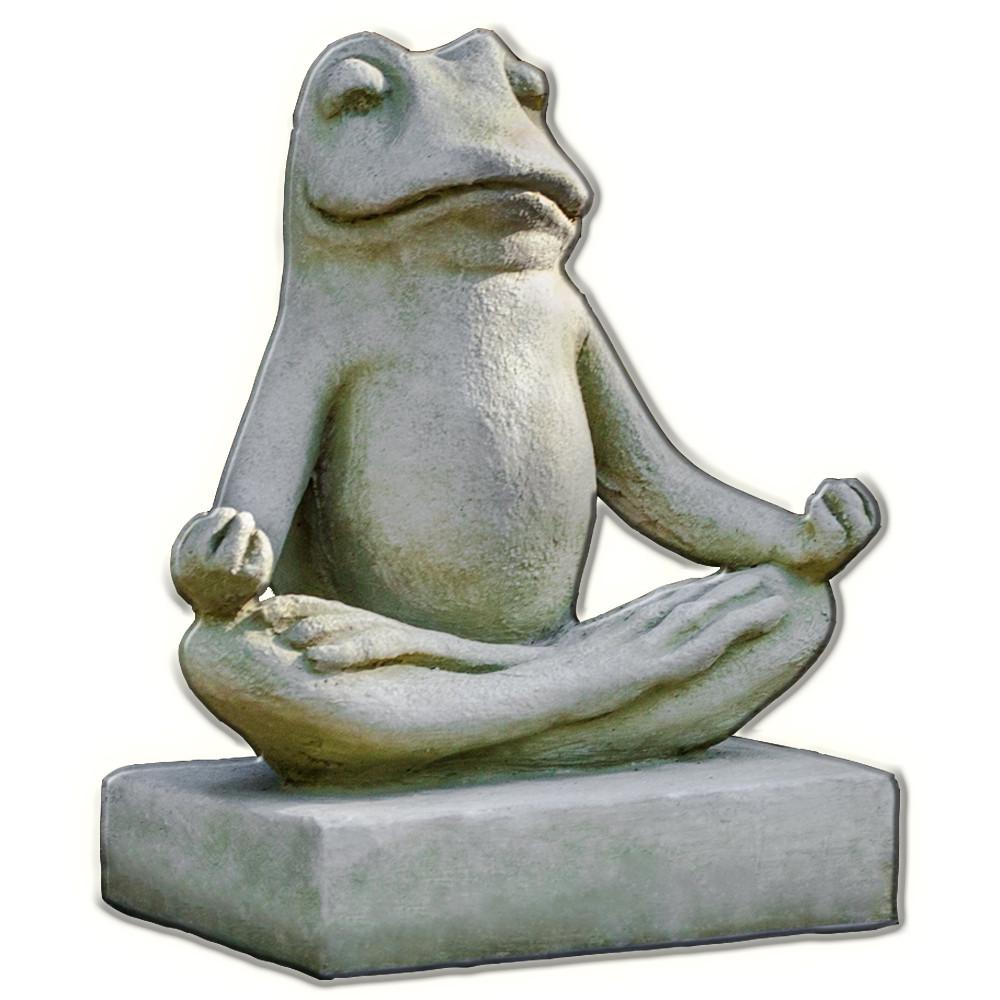 Mini Zen Frog Cast Stone Garden Statue