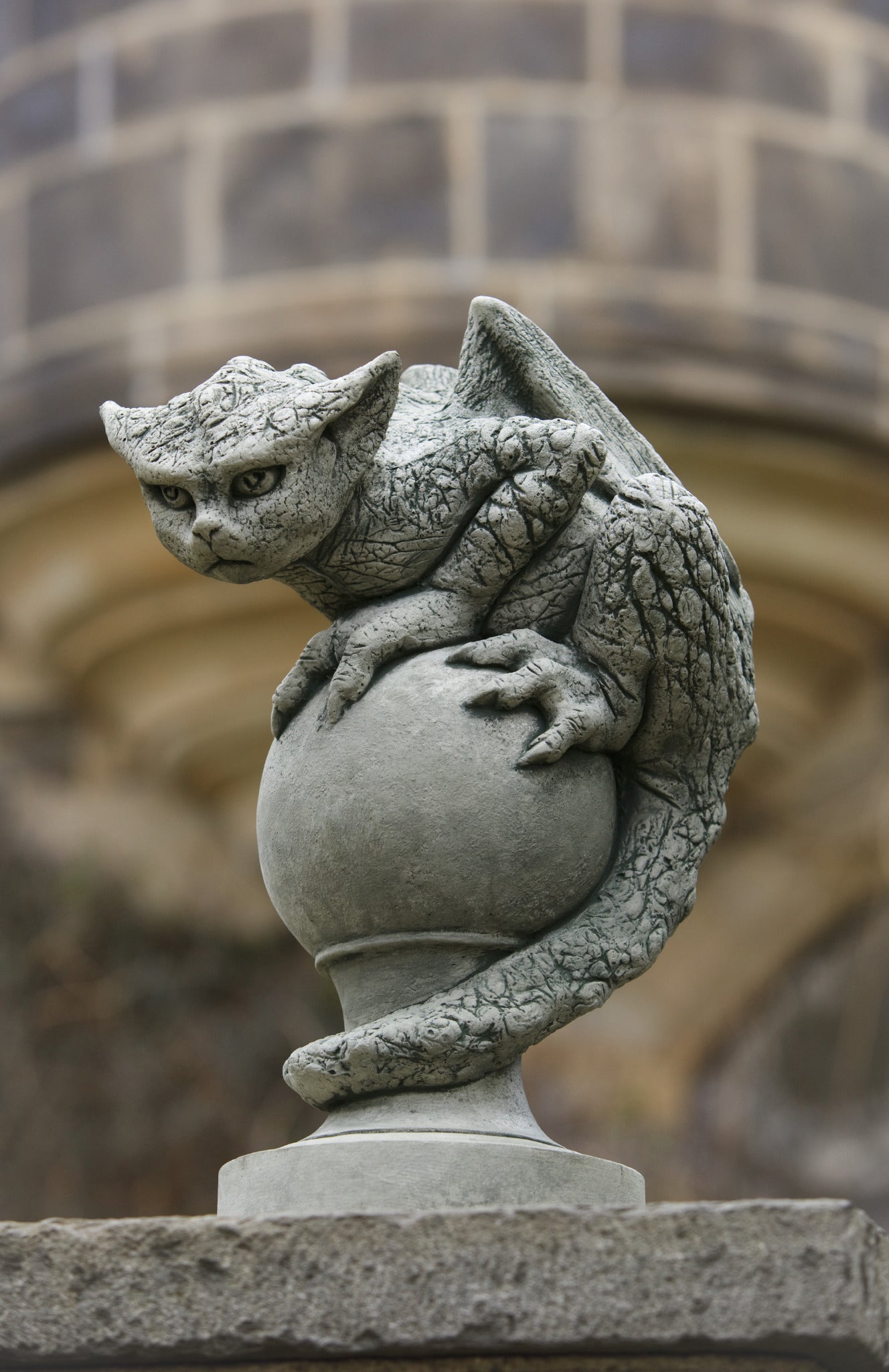 Oscar Cast Stone Garden Statue | Gargoyle Statue